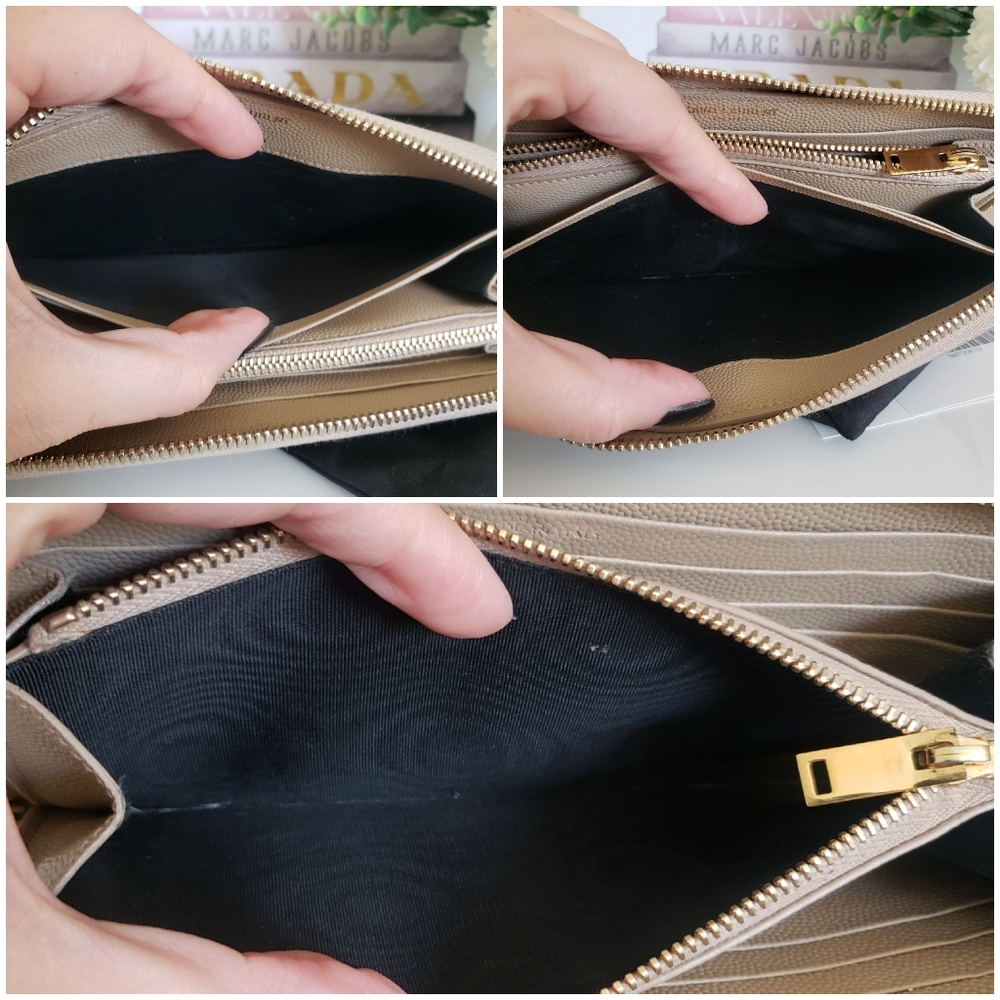 *SOLD* Authentic Pre-owned Saint Laurent Grain De Poudre Zip Around Long Wallet - Picture 7 of 16